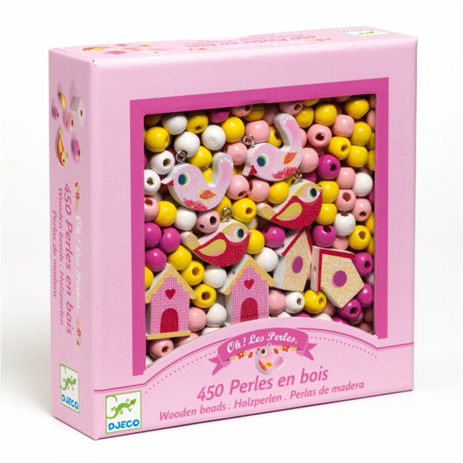 Træperler med Fugle