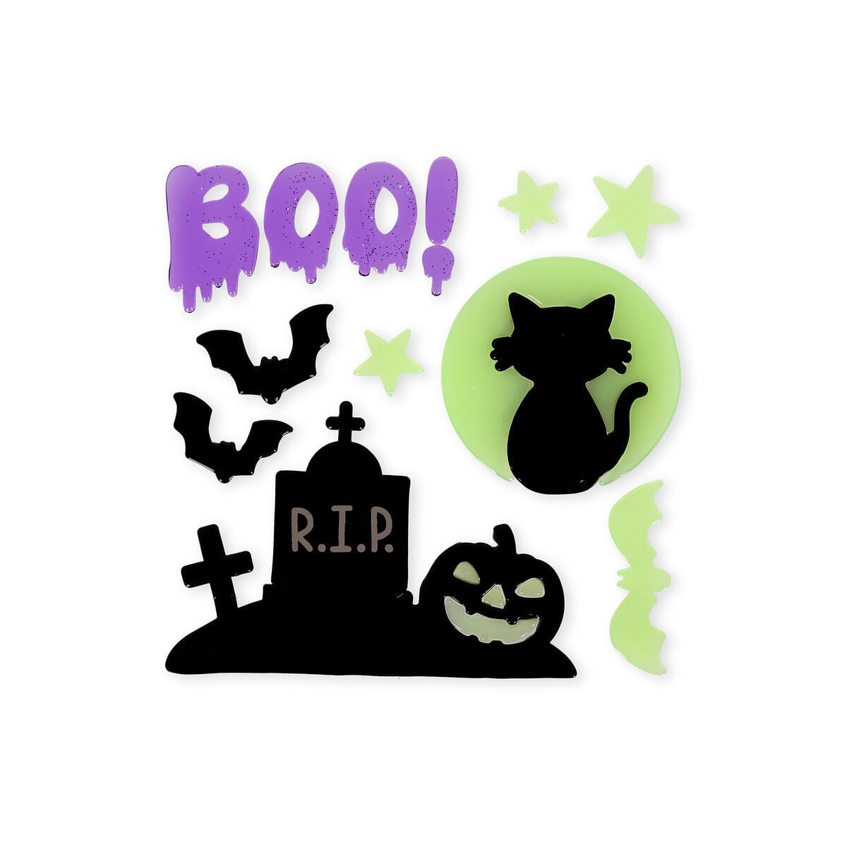 Selvlysende Halloween Gel Stickers